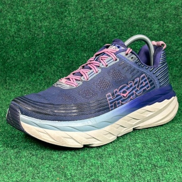 Hoka One One Shoes - Hoka One One Bondi 6 Running Shoe Women 9 Purple Lightweight Cushion No Insoles